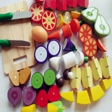 磁性木质水果切切乐切切看切水果儿童仿真过家家益智早教玩具礼物