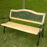 实木公园椅 户外休闲长椅广场椅子铁艺室外排椅防腐木实木长凳子