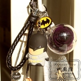 声光蝙蝠侠钥匙扣黑紫永生花钥匙链包挂送男友同学生日圣诞节礼物