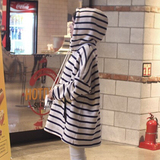 韩国代购2016春装新款韩版中长款BF卫衣女休闲宽松学院风薄款外套