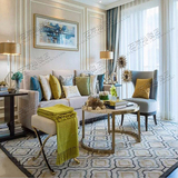 时尚欧式宜家样板间地毯客厅茶几沙发 卧室床边手工腈纶地毯定制