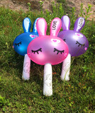 可爱充气LOVE兔子短棒充气锤活动道具儿童充气玩具小兔兔厂家批发