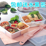 日本进口野外郊游野餐便当盒儿童学生饭盒水果瓜子盒果盘糖果盒