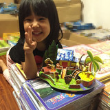 3D纸质立体拼图 儿童玩具女孩智力手工DIY小屋建筑模型批发5-6岁
