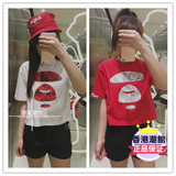 潮馆香港代购 AAPE 16夏 女装短款经典迷彩猿人短袖T恤2659