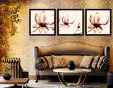 紫腾随轩 现代简约客厅装饰画透明花餐厅挂画花卉壁画有框画