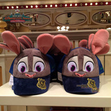 正品香港迪士尼代购  疯狂动物城兔朱迪造型立体耳朵儿童帽子可调