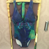 爱慕专柜正品代购 2015春夏新款深V性感连体泳衣AM68ER2 现货