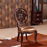 桃花石欧式新古典豪华装饰椅 形象椅 餐椅 描金 全实木手工雕花椅