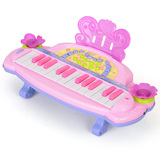 儿童迷你小电子钢琴可弹木质模型生日礼物 音乐器玩具