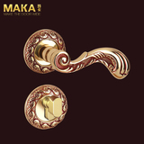 MAKA玛卡MR11-227隐形门锁纯铜金间黑 单面锁 暗门锁 卧室内门锁