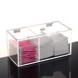 亚加丽加 棉签盒透明化妆棉盒化妆品收纳盒多功能储物盒 卸妆棉盒
