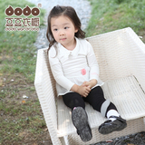 豆豆衣橱正品春款春装新款韩版女童婴童拼接款长袖连衣裙95128