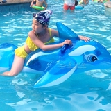 INTEX水上动物游泳圈大海龟蓝鲸鱼充气坐骑玩具成人儿童游泳座圈