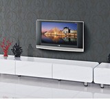 现代简约客厅电视柜白色烤漆圆角免磕碰长方形带抽屉 家具