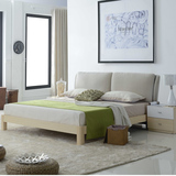 现代简约高箱储物双人床软靠床可拆洗床头板式床1.5/1.8床F3027D