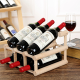 七品屋榉木红酒架葡萄展示架红酒木架木质实木酒架创意摆放酒架
