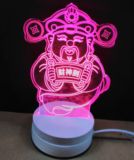 雄霸创意3D立体财神到拜年礼物小夜灯三维LED床头艺术小台灯包邮