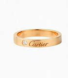 美国代购正品 Cartier 卡地亚 镌刻系列18K玫瑰金镶钻婚戒指环