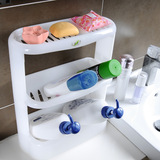 日本进口浴室洗手台置物架卫生间洗漱台桌面整理架化妆品收纳架
