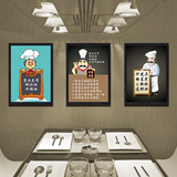 现代创意搞笑装饰画咖啡厅西餐厅抽象厨师壁画蛋糕店披萨店挂画