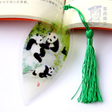 国画熊猫叶脉书签四川成都旅游纪念品特色礼品送同学女生创意礼物