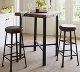 家用小吧台/美式高脚餐桌餐椅/复古铁艺酒吧桌椅组合小吧台