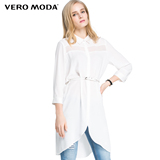 Vero Moda后背工字捏褶七分袖合体版型衬衫|316131012