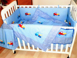 新款婴儿床上用品十件套分段式加厚加高床围男bb被子可拆洗卡通