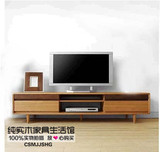 纯实木橡木 电视柜现代简约 实木 小户型 白橡木电视柜日式新款