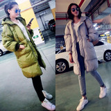 香港代购2015冬季保暖修身加厚中长款棉衣女羽绒棉袄子宽松女外套