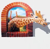 世界海豚创意儿童房男孩卧室床头装饰墙面贴纸贴画3D立体墙贴海底