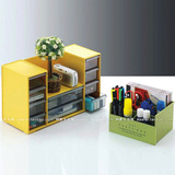 日本办公桌面抽屉式收纳盒透明亚克力杂物整理盒文具盒化妆盒大号