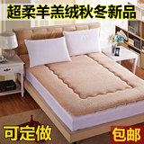 正品超柔羊羔绒床垫加厚榻榻米防滑双人床垫学生垫被可定做四季垫