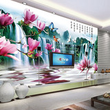 大型中式壁画客厅电视背景墙纸壁纸无纺布3D无缝立体卧室山水国画