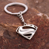 迷你版超人logo标志钥匙圈superman金属钥匙扣创意个性汽车挂件
