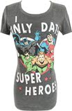 包邮现货情侣DC正义联盟蝙蝠侠超人绿灯侠闪电侠海王女款短袖T恤