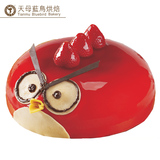 天母蓝鸟东莞惠州同城 愤怒的小鸟水果馅巧克力儿童卡通生日蛋糕