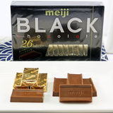 日本进口巧克力 Meiji明治纯黑钢琴巧克力 26枚120G 零食