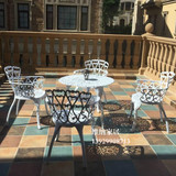 高档欧式铸铝桌椅户外桌椅庭院花园阳台露台咖啡厅休闲吧