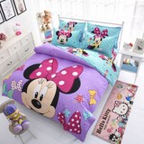迪士尼米老鼠米奇卡通儿童四件套单人三件套儿童床单床套卡通套