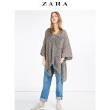 ZARA 女装 镂空针织披肩式外套 05547001825