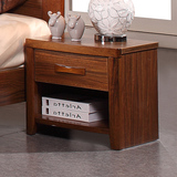 中式实木床头柜 卧室家具床边柜简约现代床头柜小户型 橡木床头柜