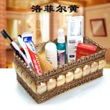 包邮桌面化妆品收纳盒大号韩国 创意彩妆梳妆台整理收纳架卫生间