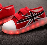 o2016冬季儿童发光鞋LED闪灯鞋男童女童usb充电亮灯中小童鞋
