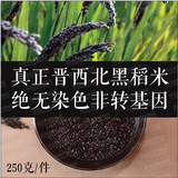 山西农家自产非转基因胜陕西洋县五谷杂粮粗粮粮食有机黑稻米250g