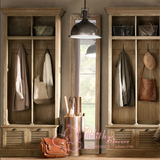 出口外贸法式复古做旧实木衣柜 小户型家具定制 美式风格双门衣柜