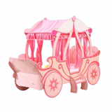 出口环保个性儿童床女孩小床单人床带护栏南瓜床公主床汽车床粉色