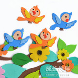 幼儿园环境布置材料装饰教室墙贴纸卡通泡沫小鸟燕子黄鹂装饰墙贴