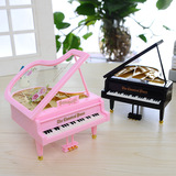 小钢琴造型音乐盒女孩生日礼物八音盒七夕情侣小礼品送同学送闺蜜